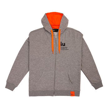 Hoodie Zipper gray with colored cord | Buy online in IU Shop